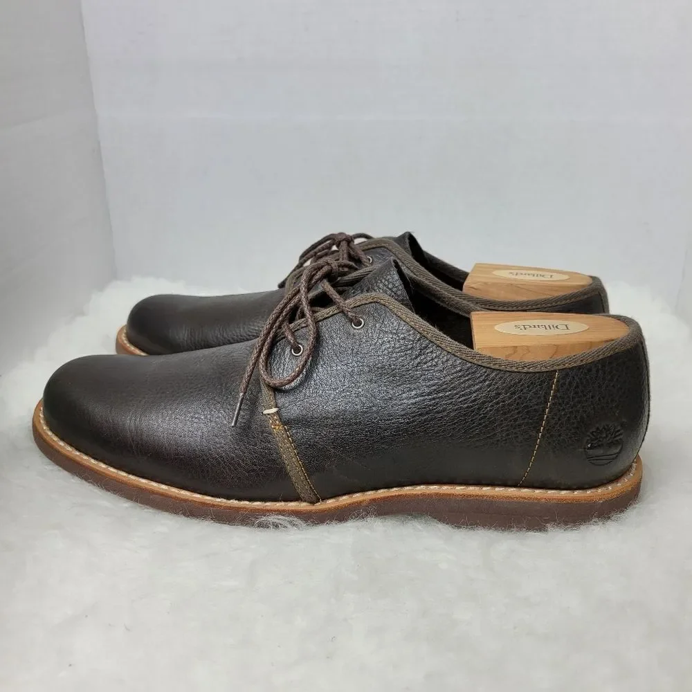 Timberland Earthkeepers Stormbuck Lite Oxford Brown Leather Shoes Size 10.4